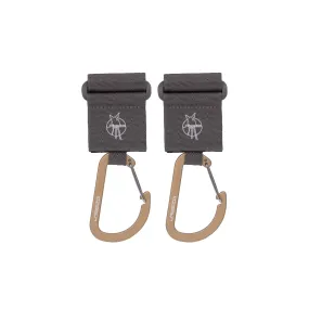 Attaches poussette avec mousqueton (lot de 2), Anthracite | Lässig