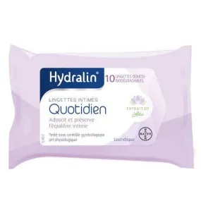 Lingettes Intimes Quotidien, 10 Lingettes Biodégradables | Hydralin  - Parapharmacie Boticinal