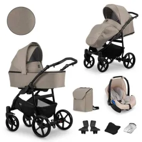 Poussette trio Mata marron châssis noir